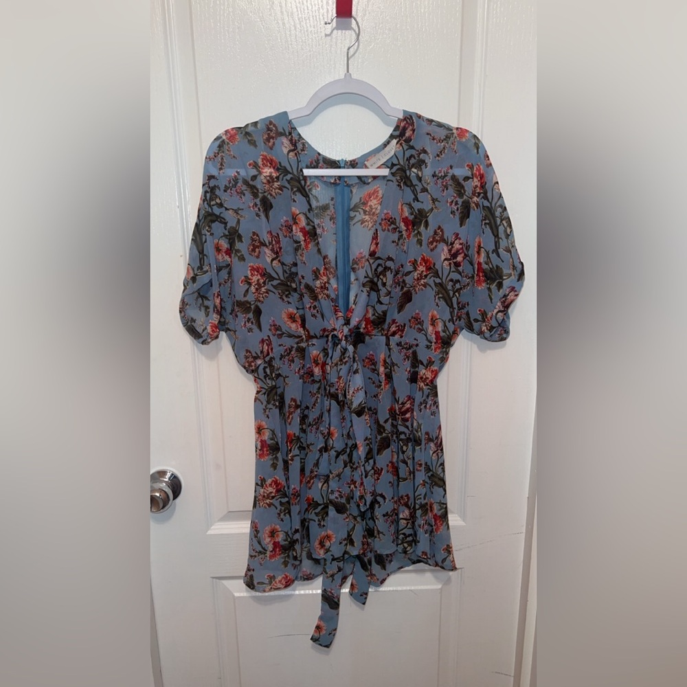 White Closet • Blue Flower Romper